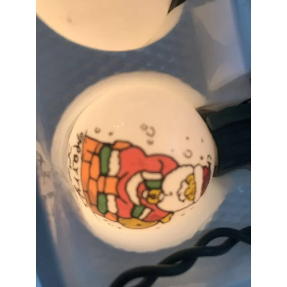 Merry Xmas Christmas Tree Round White lights Indoor Outdoor Snowman‎ Santa Bells